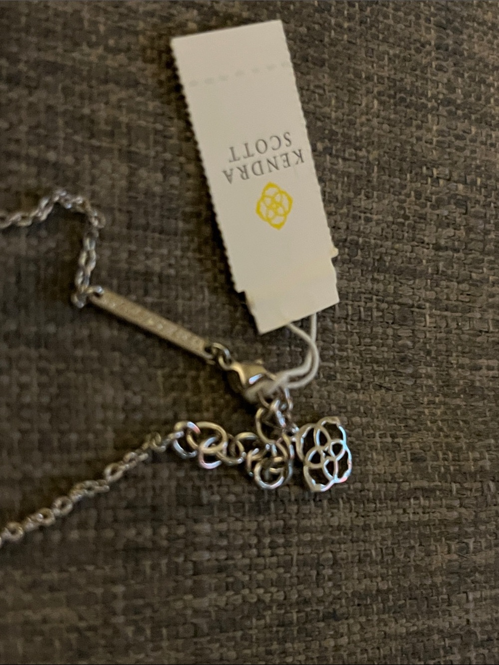 Kendra Scott Silver Pavé Drusy Pendant Necklace - Picture 2 of 4